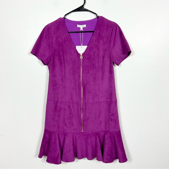 Tuckernuck Dresses & Skirts - Anna Cate Tuckernuck Dora suede drop waist ruffle hem mini dress NWT small